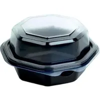 Duni GmbH Octaview C&C Packung, 118x118x60 mm, Schwarz/Transparent PS | Packung (35 Stück)