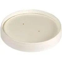 Biopak Deckel Karton Ronda SHORT Karton/PLA Weiß 480 ml Weiß Karton FSC/PLA 98x98x17 | Packung (25 Stück)