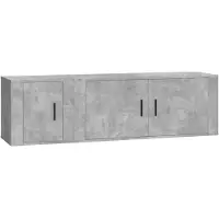 vidaXL 2-tlg. TV-Schrank-Set Betongrau Holzwerkstoff