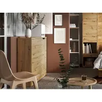 Mirjan 24 Schreibtisch Work Concept CW-01, Klappbarer Eckschreibtisch mit Rollen zum einfacheren Aufklappen ausgestattet, interne Regale (Farbe: Artisan Eiche, Seite: Links)