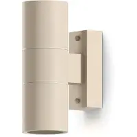 Calex Turin Wandleuchte, spritzwassergeschützt, exkl. GU10-Spot, Beige
