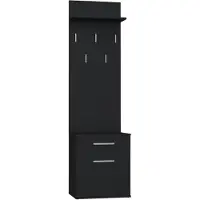 Top E Shop Topeshop DUO WIESZAK CZERŃ, Partikelbord, Schwarz, 5 Stück(e)