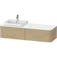 Duravit Waschtischunterschrank Happy D.2 Plus 160x55cm, 2 AZ, f AWT, B li, Medit. Ei
