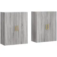 Syfax Wandschränke 2 Stk. Grau Sonoma 69,5x34x90 cm