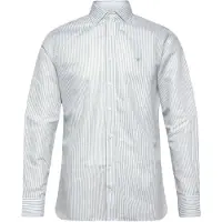 Hackett London für Herren. HM3010691 Hemd Bengal Leinen grün (S), Lässig, Klassisch, Langarm