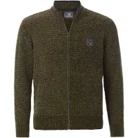 Jan Vanderstorm Strickjacke "Strickjacke EIRBERG", Herren, Gr. XL, grün (oliv), Obermaterial: 100% Polyester COOLMAX PES(Coolmax)., Strickjacken Strickjacke