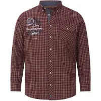 Jan Vanderstorm Karohemd "Hemd PERTAVIN", Herren, Gr. 3XL, weit, rot (dunkelrot kariert), Obermaterial: 100% Baumwolle CO., Hemden Karohemd