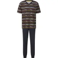 Babista Schlafanzug "Schlafanzug NERANDO", Herren, Gr. M, blau (dunkelblau), Obermaterial: 100% Baumwolle CO., Homewear-Sets Schlafanzug