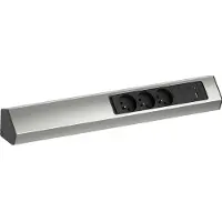 Bachmann 932.007 CASIA 2 3xUTE 1xUSB A/C 22W 2,0m AEH Edelstahl-Optik 932007