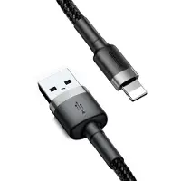 Baseus CALKLF-CG1, 2 m, USB A, Männlich, Männlich, Grau, Schwarz, Gerade