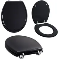 Grafner WC Sitz aus MDF stabile Qualität Pure Black