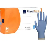 Abena Nitril-Handschuhe Excellent, Puderfrei, Blau L