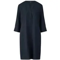 Peter Hahn Kleid Rundhals-Ausschnitt blau