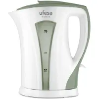 Ufesa Nyassa 1.7L, 1,7 l, 2200 W, Grün, Weiß, Wasserstandsanzeige, Drahtlos, Filterung