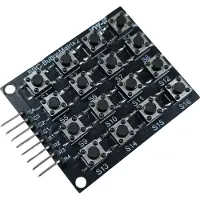 Joy-It 4x4 Tastenmatrix, 16 taktile Tasten, 0... 12 V, schwarz
