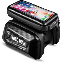 WildmanT WILDMAN Reisetasche für Fahrradrahmen mit Reißverschluss 1,2L (4"-7") E6S schwarz