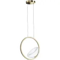 Maytoni Lunare LED Pendelleuchte, Hängeleuchte 5W Messing Warmweiss