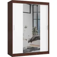 Akord Schwebetürenschrank Wenge/Weiß 150X60X200 Cm