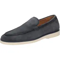 Sioux Slipper "Mikladon-700", Herren, Gr. 41 (UK 7), blau (dunkelblau), Obermaterial: 100% Kalbsveloursleder CAVL. 100% Gummi rubber., Schuhe Slipper