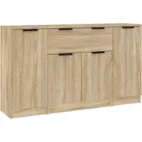 Syfax Sideboards 3 Stk. Sonoma-Eiche Holzwerkstoff