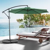 LVHOM Sonnenschirm Ampelschirm mit Kurbel 2,95m x 2,95m, Gartenschirm, Kurbelschirm wasserabweisend, Marktschirm Neigbar, UV50+, Olivgrün