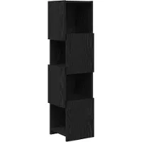 vidaXL Eckschrank 25,5x25x102cm Holzwerkstoff Schwarz Eichen-Optik