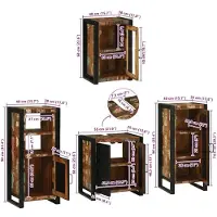 vidaXL Badezimmermöbel-Set 4 stk. Mehrfarbig 55 x 35 x 60 cm