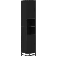 vidaXL Badezimmermöbel-Set Schwarz Eichen-Optik 35 x 37,5 x 188,5 cm