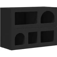 vidaXL Sideboard ELST Schwarz 80,5 x 35 x 59 cm Holzwerkstoff