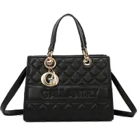 Gallantry Paris Gallantry, La Matelassé Shiny Handtasche aus Kunstleder, Schwarz