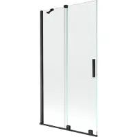 Mexen Velar Duschabtrennung 2-flügelig, verschiebbar 100 x 150 cm, transparent, schwarz - 896-100-000-01-70