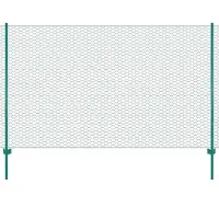 Syfax Maschendrahtzaun mit Pfosten Stahl 25 x 2 m Grün