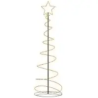 vidaXL LED Weihnachtsbaum 120 LEDs Warmweiß 180 cm