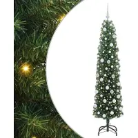 vidaXL Künstlicher Weihnachtsbaum mit 300 LEDs mit Ständer Grün 180 cm