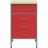 vidaXL Werkbank Rot und Grau 50 x 55 x 85 cm Ingenieure Holz und Stahl