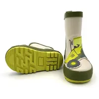 Maximo Gummistiefel , Jungen, Gr. 20, grün (schwarz olive, muschel), Obermaterial: 100% Gummi, Schuhe Gummistiefel, gefüttert, Profilsohle, reflektierende Details, wasserdicht, mit Patch