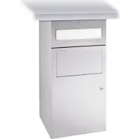 Wagner EWAR Kombinierter Papierhandtuchspender mit Papierkorb, Ganzmetallgehäuse zur Untertischmontage, WP 520, Matt geschliffen, ca. 500 Blatt, 18 l Papiermüll