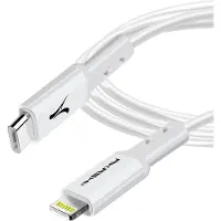 Akashi , USB-C auf Lightning Schnellladekabel (3A), 3m, Weiß