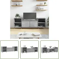 The Living Store TV-Schrank Betongrau 160x35x55 cm Holzwerkstoff