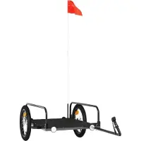 Syfax Fahrradanhänger Schwarz 126x63x34 cm Eisen