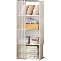 ITImport Modularer klappbarer Kleiderschrank Kleiderbügel Kleiderschrank Metall 125x28x40 cm