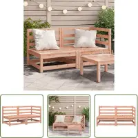 The Living Store Gartensofa 2-Sitzer Massivholz Douglasie