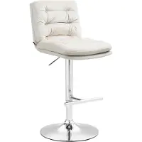 CLP Barhocker Damar Samt chrom - creme