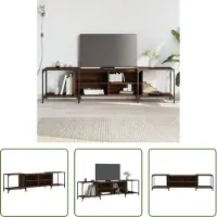 The Living Store TV-Schrank Braun Eichen-Optik 203x37x50 cm Holzwerkstoff