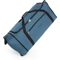 Hauptstadtkoffer blnbag M4 - Große ReisetascheTrolley-Tasche XL mit 2 Rollen, leichte faltbare Rolltasche Travel Bag XXL Reisegepäck Koffer Rollenreisetasche 90L,Aquagrün