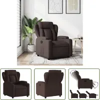 The Living Store Relaxsessel Dunkelbraun Stoff