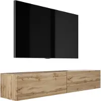 3Xeliving Hängender TV-Schrank, Modernes Design B: 170 cm, H: 34 cm, Braun