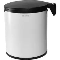 Brabantia 428081, 15 l, Rund, Schwarz, Weiß, Manuell, 30,2 cm, 310 mm