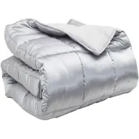 vidaXL Winterbettdecke 140 x 200 cm 450 g/m² Silber