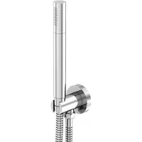 Steinberg Serie 100 Handbrausengarnitur mit integriertem Brauseanschlussbogen, Stabhandbrause, 1001670